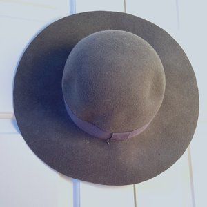 Grey Wide Brim Hat
